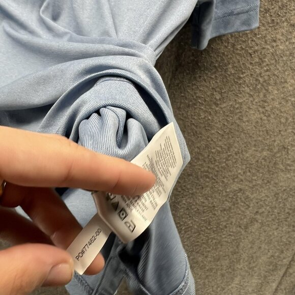 Travis Mathew Polo Shirt Mens Medium Blue Pebble Beach Golf Links Performance - Picture 10 of 14